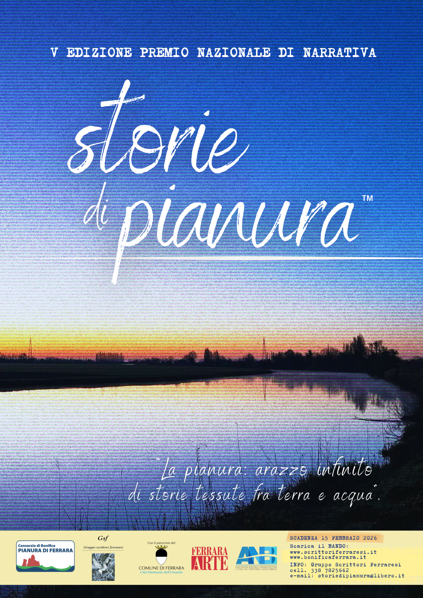 Al via la nuova edizione del Premio nazionale di narrativa "Storie di Pianura"